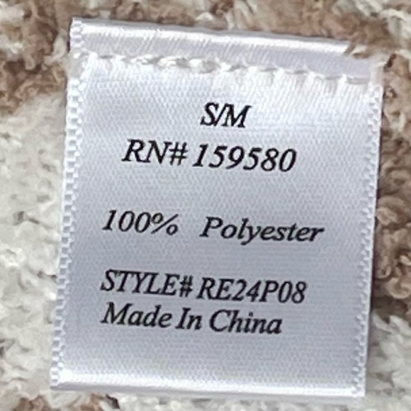 NWOT Pink Lily Women’s It Was All A Dream Neutral Checkered Floral Robe Size S/M - Picture 5 of 7